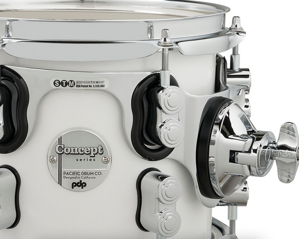 PDP PDCM20FNPW Concept Maple 4-Piece, Pearlescent White Chrome Hardware Finish, 20" Kick