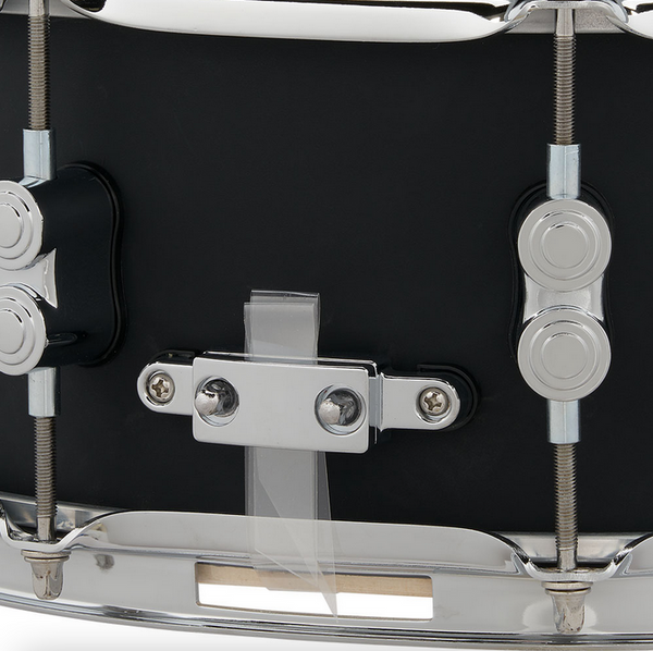 PDP PDCM5514SSBK Concept Maple Snare Drum Satin Black Finish Ply with Chrome Hardware, 5.5x14