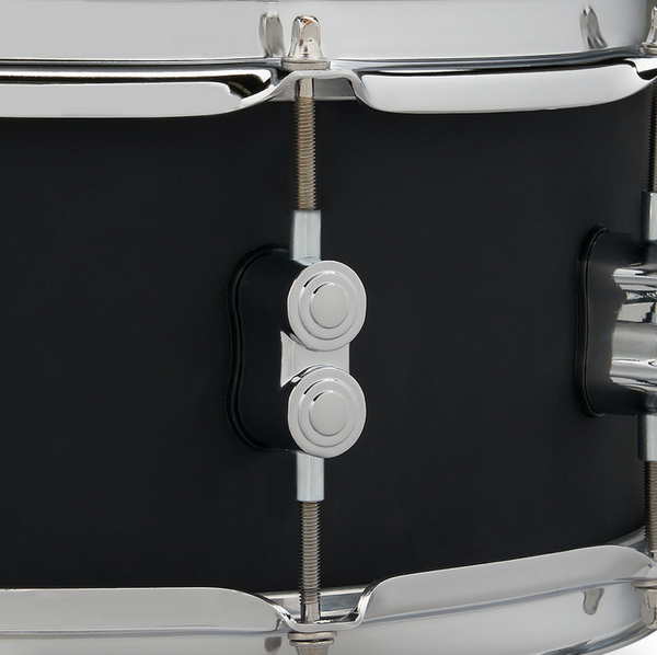 PDP PDCM5514SSBK Concept Maple Snare Drum Satin Black Finish Ply with Chrome Hardware, 5.5x14