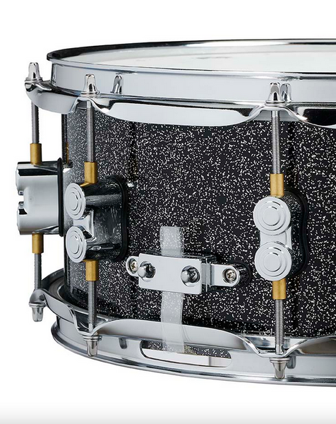 PDP PDCM5514SSBP Concept Series Maple Snare Drum, Black Sparkle with Chrome Hardware, 5.5x14