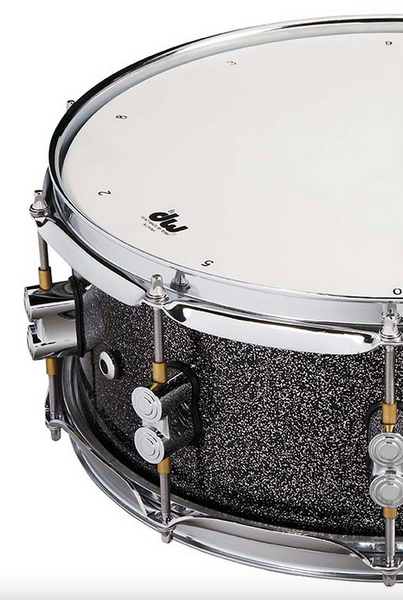 PDP PDCM5514SSBP Concept Series Maple Snare Drum, Black Sparkle with Chrome Hardware, 5.5x14