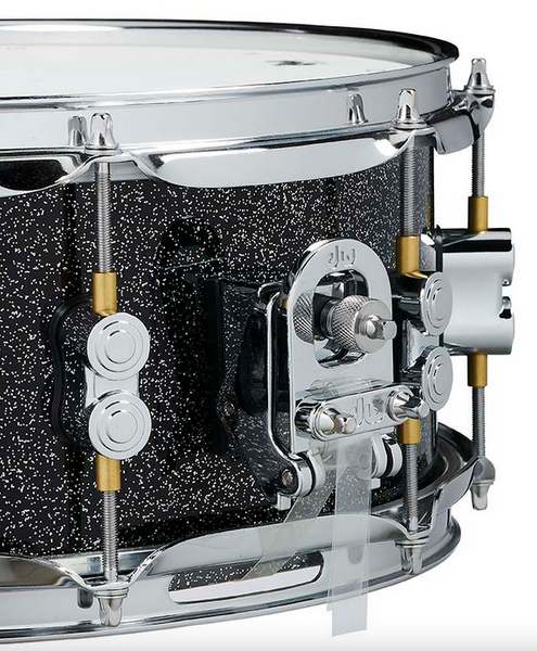 PDP PDCM5514SSBP Concept Series Maple Snare Drum, Black Sparkle with Chrome Hardware, 5.5x14