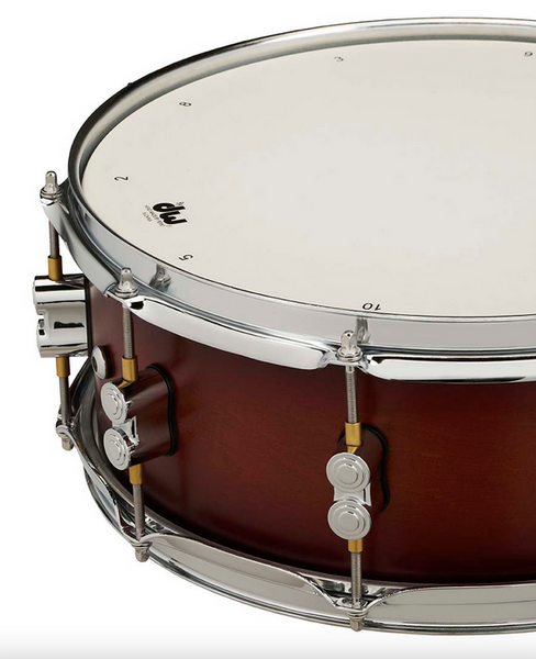 PDP PDCM5514SSSTB Concept Series Maple Snare Drum, Satin Tobacco Burst, Chrome Hardware, 5.5x14