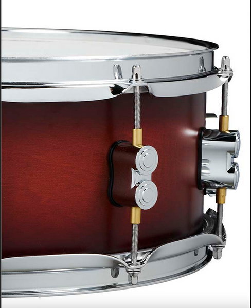 PDP PDCM5514SSSTB Concept Series Maple Snare Drum, Satin Tobacco Burst, Chrome Hardware, 5.5x14