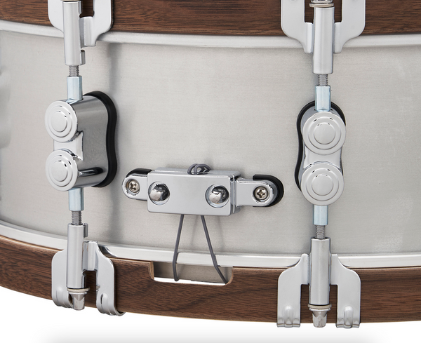 PDP PDSN0514CSAL Concept Select Snare Drum 3mm Aluminum/Walnut Wood Hoops & Chrome Hardware, 5x14