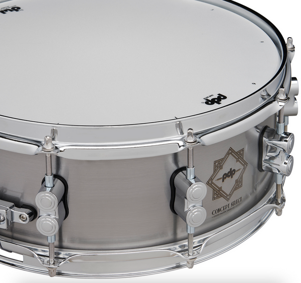 PDP PDSN0514CSST Concept Select Snare Drum 3mm Steel w/ Chrome Hardware, 5x14