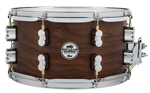 PDP PDSN0713MWNS LTD Maple/Walnut Snare Drum, Natural Satin, 7x13