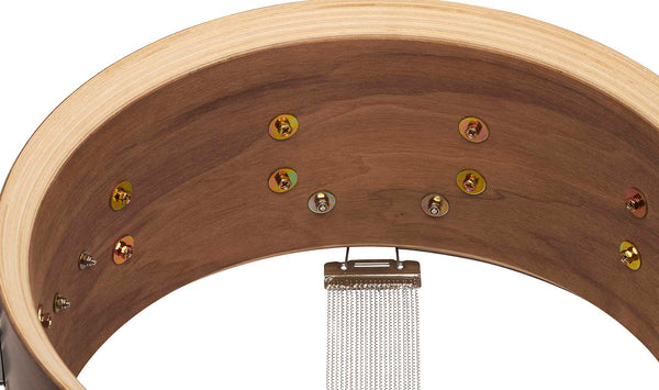 PDP PDSN0814MWNS LTD Maple/Walnut Snare Drum, Natural Satin, 8x14