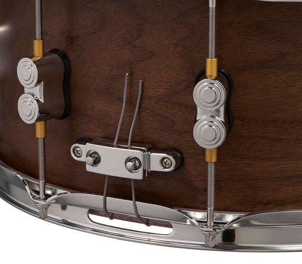 PDP PDSN0814MWNS LTD Maple/Walnut Snare Drum, Natural Satin, 8x14