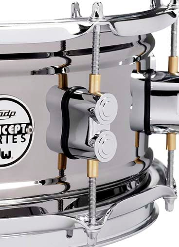 PDP PDSN5514BNCR Concept Series Metal Snare Drum, Black Nickel Over Steel with Chrome Hardware, 5.5x14
