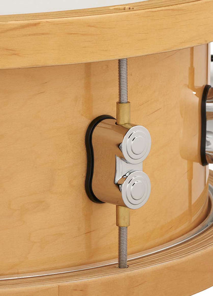 PDP PDSN5514NAWH 20-Ply Thick Wood Hoop Maple Snare Drum, Natural with Chrome Hardware, 5.5x14