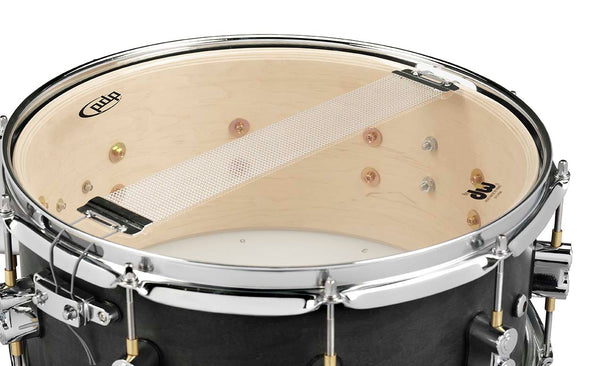 PDP PDSN6514BWCR Concept Series Black Wax Maple Snare Drum, Satin Black with Chrome Hardware, 6.5x14
