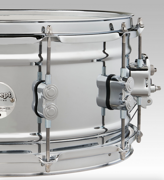 PDP PDSN6514SSCSC Concept Snare Drum 1mm Chrome over Steel with Chrome Hardware