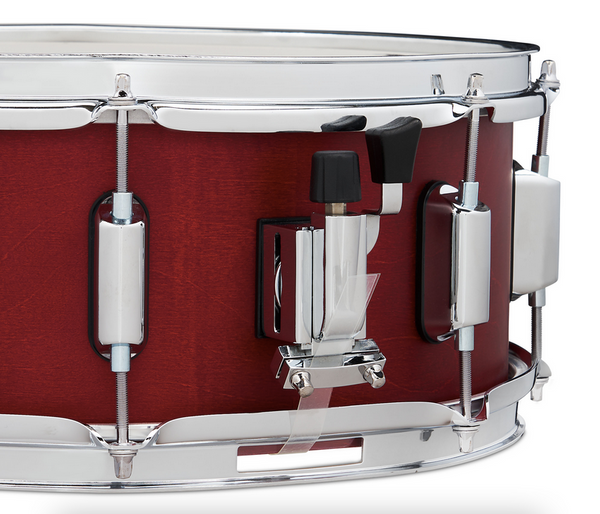 PDP PDST5514SSRD Spectrum Series Snare Drum, Cherry Matte Lacquer with Chrome Hardware, 5.5x14