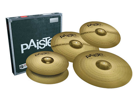 Paiste 101 Brass Universal Set 14" Hi-Hat, 16" Crash, 20" Ride + Free 14" Crash Cymbal