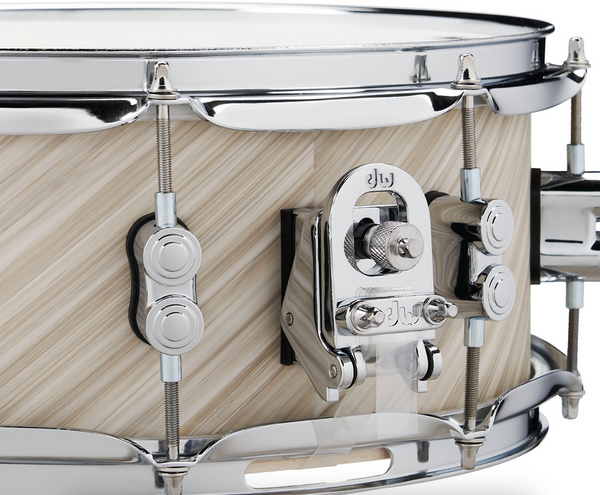 PDP PDCM5514SSTI Concept Maple Snare Drum, Twisted Ivory Finish Ply with Chrome Hardware, 5.5x14