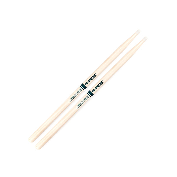 Promark Classic Forward 2B Raw Hickory Drumstick, Oval Nylon Tip